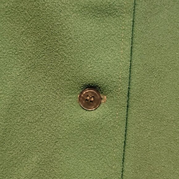 Vintage Polytron A Line Skirt Devonette Orig Tags Lt Green Sz 13 Button Up - Picture 6 of 8